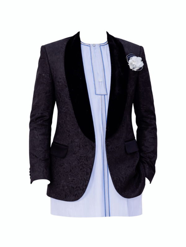 Classic Black Velvet Groom Jacket